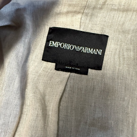 Emporio Armani Taupe Lamb Leather Jacket - Picture 14 of 14